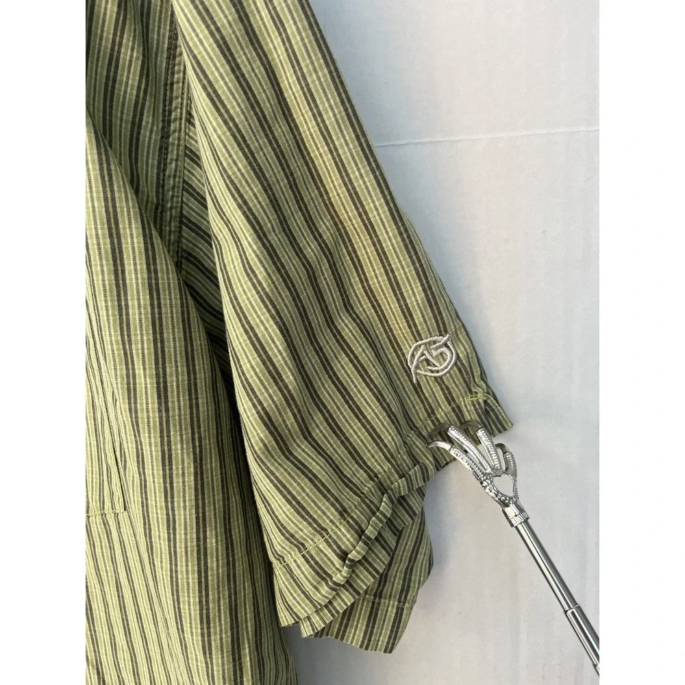 The North Face Shirt Mens 2XL Green Stripe Short Sleeve Button Up A5 Series - Picture 6 of 10